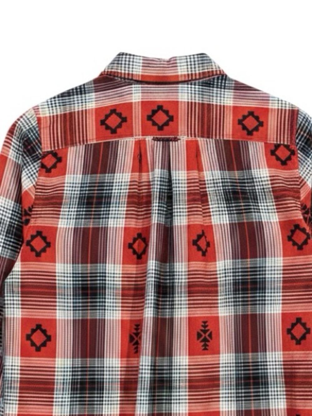 Ariat "Etna" Embroidered Aztec Plaid Flannel Button-Up Shirt Women’s Size Small - Picture 7 of 8